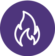 Purple Flame Icon